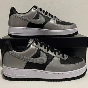 Nike Air Force 1 B Silver Snake 3M Mens Size 9US